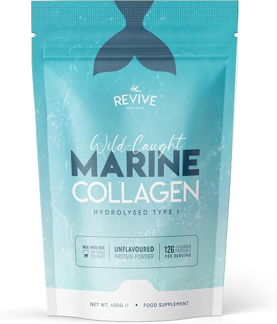 Marine Collagen Powder 400g ~ Wild Caught Whitefish ~ Supports Bone Health & Muscle Growth ~ Type I Hydrolyzed Collagen Peptides ~ Halal Certified ~ by Revive Naturals