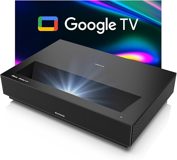 WEMAX Nova Pro 4K Ultra Short Throw Projector, Google TV, 2100 ISO Lumens