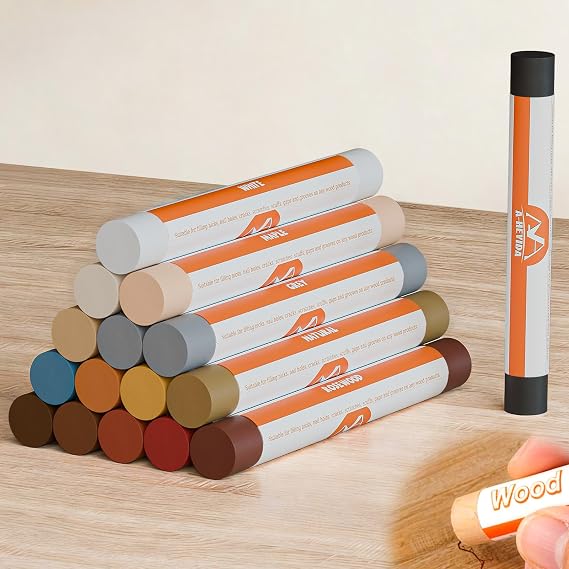 Wood Filler Sticks & Wax Repair Crayons - Fix Scratches, Scuffs & Holes