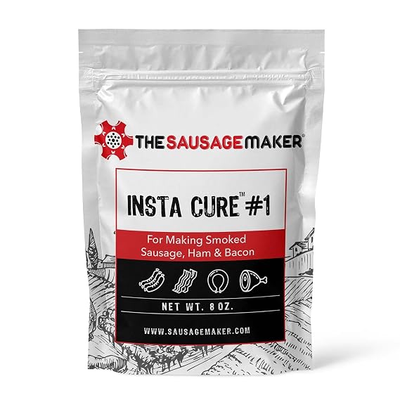 Insta Cure #1, 1 Lb Pink Curing Salt, Prague Powder, Quick Cure For Meat, Sausage, Ham, Bacon, Made In USA - The Sausage Maker