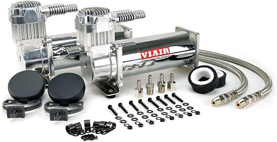 VIAIR 444C Dual 12V 200 PSI Chrome Air Compressor Kit Fast Fill