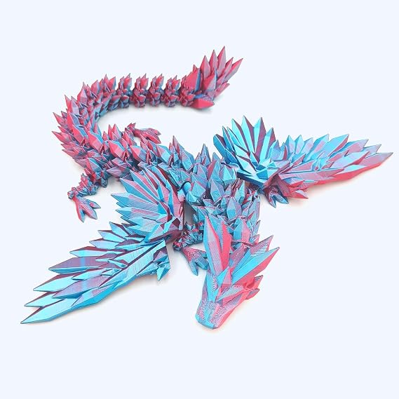 18" 3D Printed Dragon with Wings,Articulated Animals Figurines