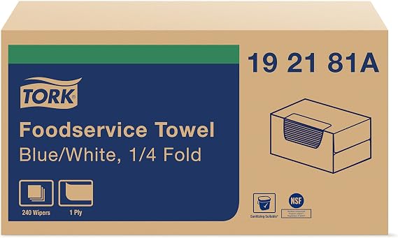 Tork Foodservice Cleaning Towel Blue/White Self Dispensing, 192181A