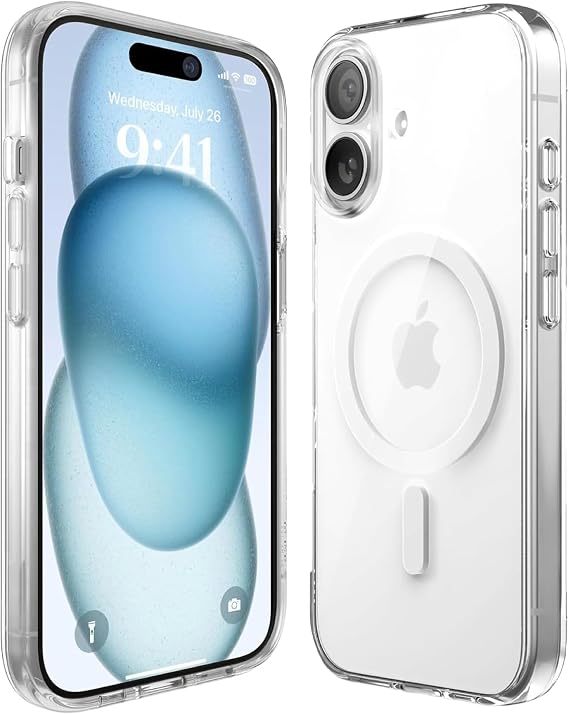 Babilden iPhone 17 İçin Kılıf Magsafe İle Uyumlu Şeffaf Sert Kristal Mika Sararmaz Telefon Kılıfı