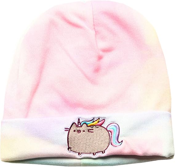 Pusheenicorn Embroidered Beanie Hat -Color Washed Multicolored