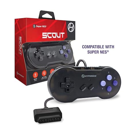 Hyperkin "Scout" Premium Wired Controller for SNES - Space Black