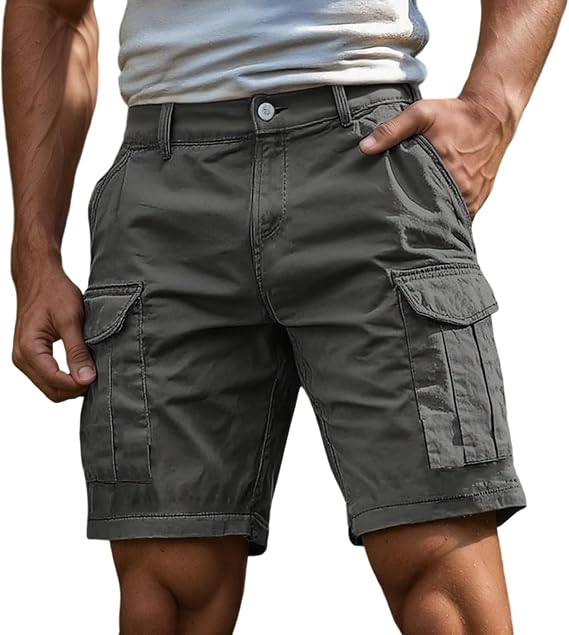 Men's Shorts Summer Outdoor Combat Cargo shorts Quick Dry Breathable Cotton Multi-Pockets Workwear Casual Knee Length Pants Elasticated Waist Plain Lightweight Comfort Stretch Chino Short 2025