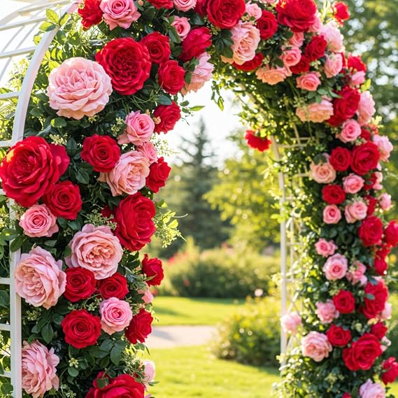 50 Climbing Rose Vine Seeds Beautiful Red Blooms Ideal for Trellises, Fences, and Garden Walls Fast-Growing Flower Seeds for Outdoor Planting