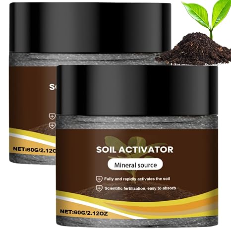 2pcs Soil Activator for Plants, Soil Activator Water - Soluble Soil Improvement Loosening Agent,Garden Fruit Tree Fertilizer,Plant Soils Fertiliser, For Fruit Vegetable Quick Start Planting,60g