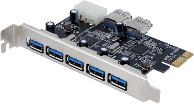 SEDNA - PCIE 4 Port USB 3.0 Adapter Card 4 Ext. Ports,Super Fast Speed, with SATA Power Connector