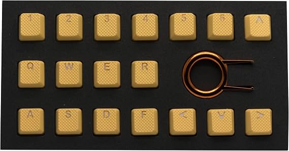 Tai-Hao Rubber Keycap Set (18) - Neon Orange