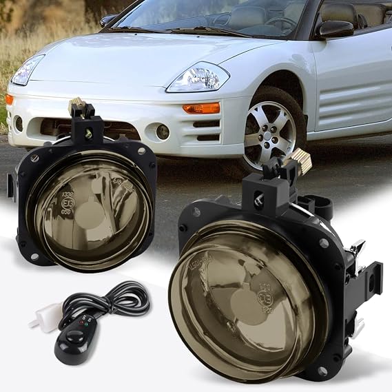 PM PERFORMOTOR Front Bumper Fog Lights Lamps w/Switch Compatible with Mit Eclipse/Galant 02-08