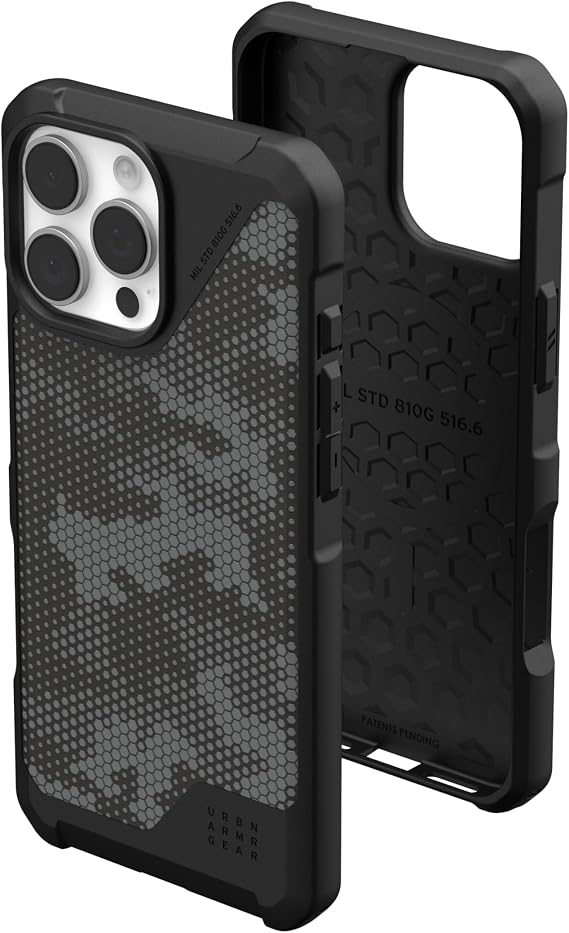 URBAN ARMOR GEAR UAG Designed for iPhone 16 Pro Max Case 6.9" Metropolis LT - Compatible with MagSafe Charging Rugged Shockproof Anti-Slip Military Grade Protective Cover, Micro Hex Camo Graphite