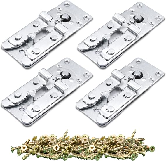 DEEPDREAM 4 Pack Sectional Couch Connectors Metal Couch Clips Sofa Connector Interlocking Furniture Connector with 40 Screws