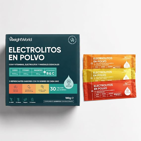 Sugar Free Electrolytes Powder - 30 Sachets of 3 Different Flavors