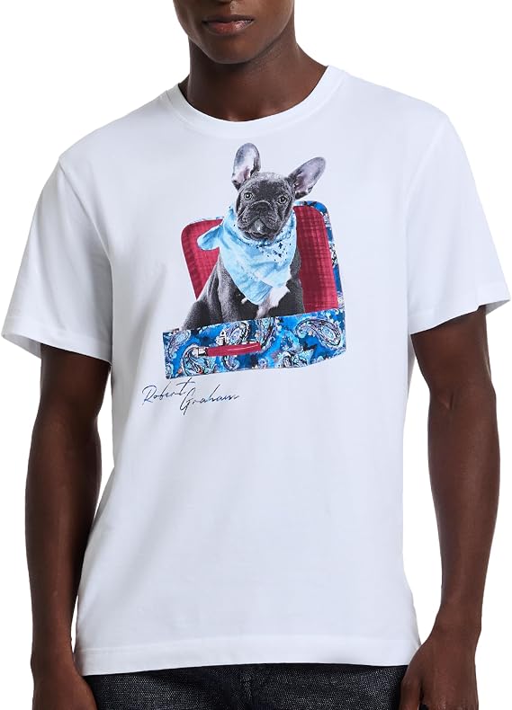 Robert Graham Mens The Good Life Short-Sleeve Graphic Tee, 100% Cotton T-Shirt, Classic-Fit & Richly Detailed for Wear