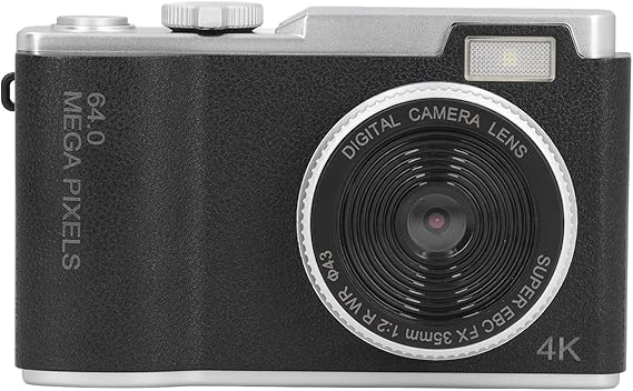 48MP Digital Camera, Photography 1080P Auto Focus Camera 2.4" HD Screen 16X Zoom Anti-Shake Travel Vlogging Camera Black