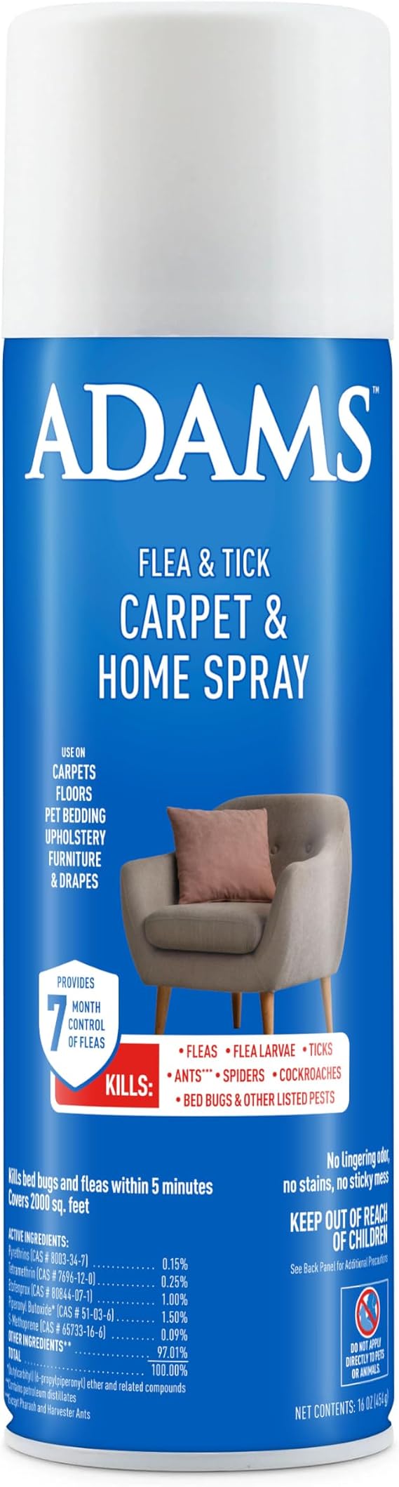 Adams Flea & Tick Carpet & Home Spray 16 Ounces