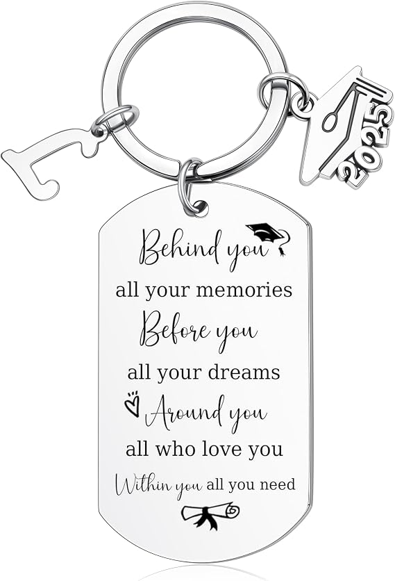 Memgift 2025 Graduation Gifts for Her Him, Class of 2025 Inspirational Keychain Gifts for College High Graduation