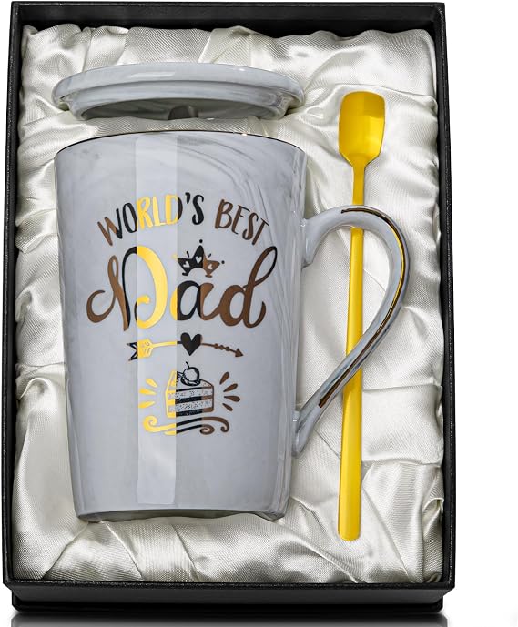 Birthday Gifts Presents for Dad from Daughter Son - World's Best Dad Mug