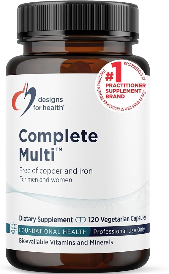 Designs for Health Complete Multi, Folate Mineral Supplement, 120 Capsules