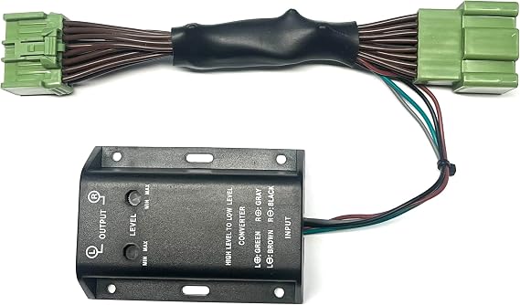 Add A Sub Subwoofer Amp Amplifier Adapter Interface to Factory Car Stereo Radio System Made for Some Chevrolet GMC GM -No Factory Premium Amp/Bose- Vehicles Listed Below