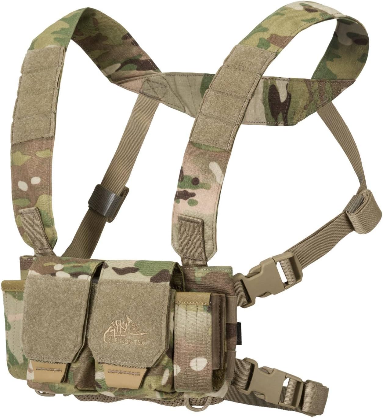 HELIKON-TEX Chest Rig, COMPETITION MULTIGUN RIG, Compatible with Various Inserts, KK-CMR-CD Multicam
