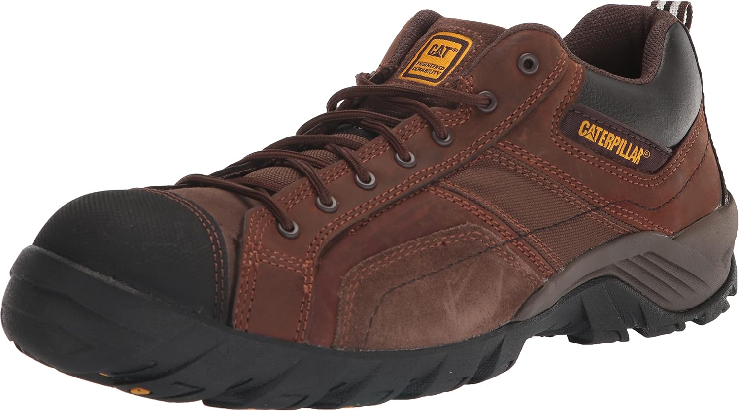 CATERPILLAR Mens Argon Composite-Toe Lace-Up Work Boot,Dark Brown,10.5 W US