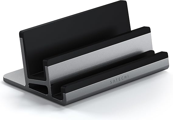 Satechi Dual Vertical Aluminum Stand Universal Fit Sleek Design | Compatible with MacBook Air/Pro M5/M4/M3, MacBook Neo, iPad Air/Pro M5/M4, iPad mini, iPhone 17 and more