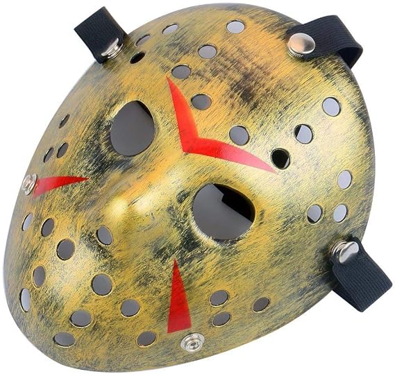 Gmasking Horror Killer Halloween Costume Hockey Adult Mask Party Cosplay Props (Bronze)