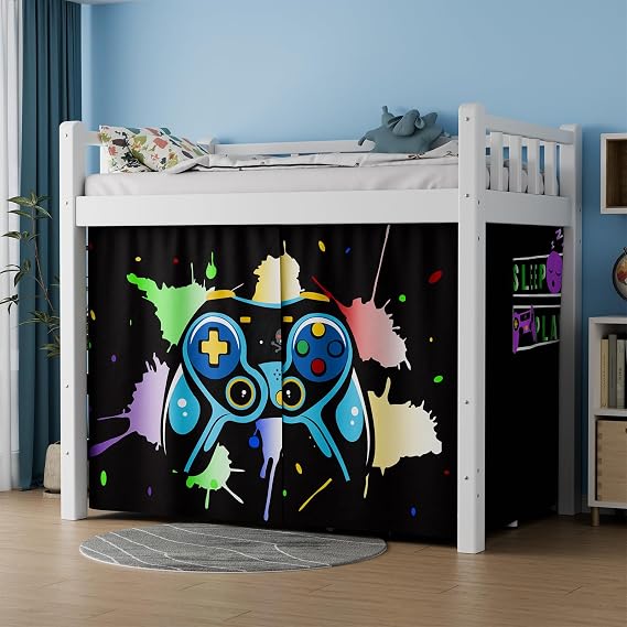 Bottom Bunk Curtains - 3-Second Privacy & Blackout with Tie-Back