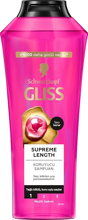 Schwarzkopf Gliss Supreme Length Koruyucu Şampuan 400 Ml