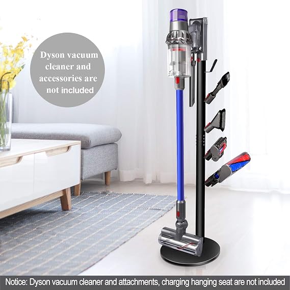 XIGOO Storage Stand Holder Compatible with Dyson V11 V10 V8 V7 V6 Cordless Vacuum Cleaners and Accessary, Floor Docking Station Metal Organizer Bracket, Black