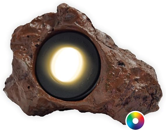 Ignite Landscape Lighting 3-Watt Color Changing Rock Light Kit with 20-Watt Transformer and Remote for Landscape Lighting, Ponds, and Water Features - 3WRLCCKIT