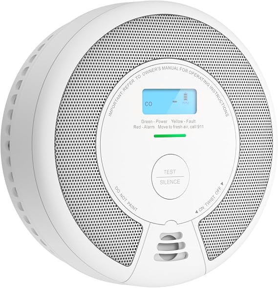 X-Sense Combination Smoke & CO Alarm, 10-Year Battery, Large LCD, 1-Pack