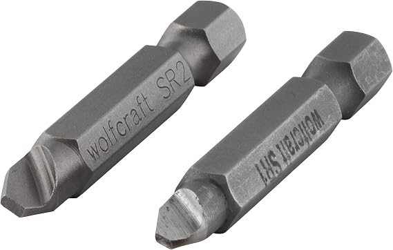 wolfcraft Screw Remover Set for Screws with Damaged Drive Profile, 2 Pcs. I 2982000 I 2 bits with Special Design, SR 1 / SR 2
