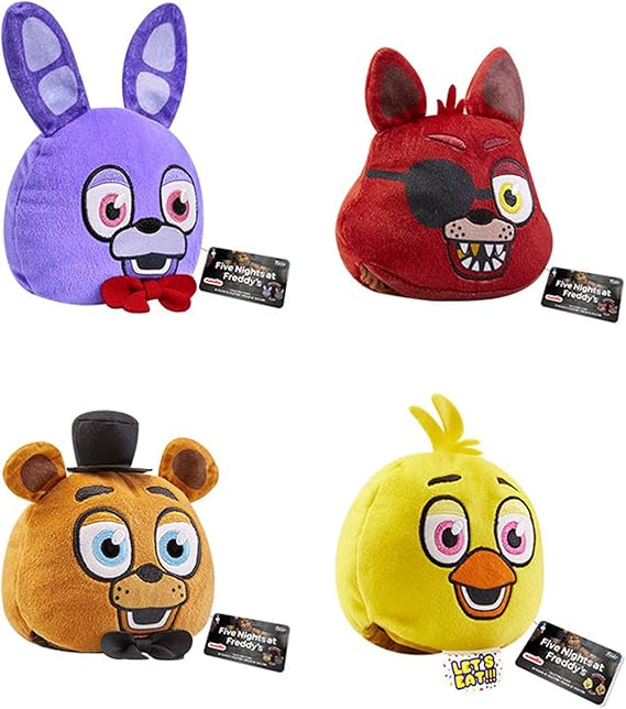 Funko FNAF Five Nights at Freddy's - Set of 4 Reversible Heads Plush - Freddy, Foxy, Bonnie and Chico