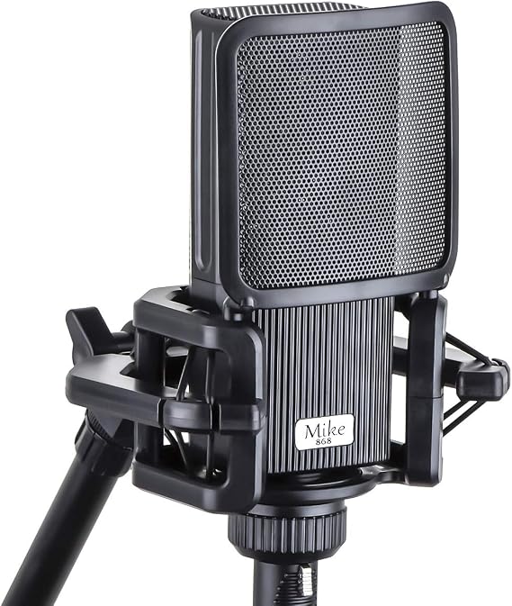 XLR Condenser Microphone,KMDDZ Professional Cardioid Studio Mic Kit Computer PC Gaming Microphone with Spider Shock Mount for Streaming, Recording, Podcasting, Karaoke,Voice Over, YouTube