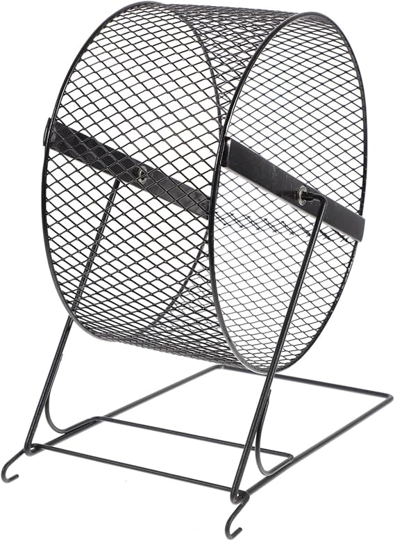 Hamster Running Wheel Ferret Toy Whee-lo Toy Exercise Accessories Iron Hamster Exercise Plaything Exercising Plaything Wheel Black Exercise Wheel Rat Wheel
