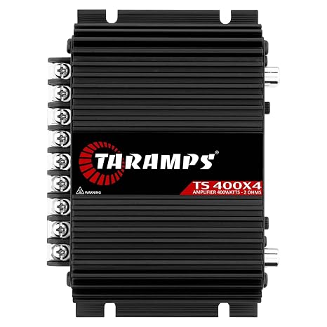 Taramps TS 400X4 Black 2 Ohms 400W RMS 4-Channel Car Audio Amplifier