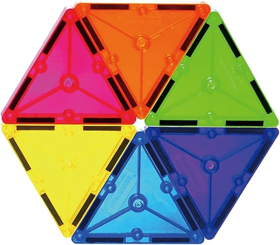 Mag-genius Magnet Building Tiles, 5 Triangles