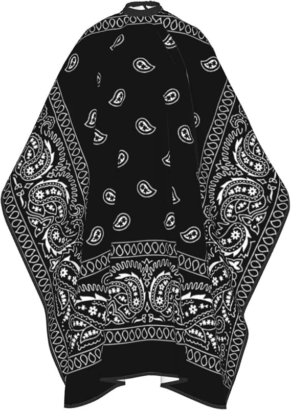VERTEX&KAIBIN Barber Cape for men Hair Cutting,Black Paisley Cool cape designer,professional barber supply capes