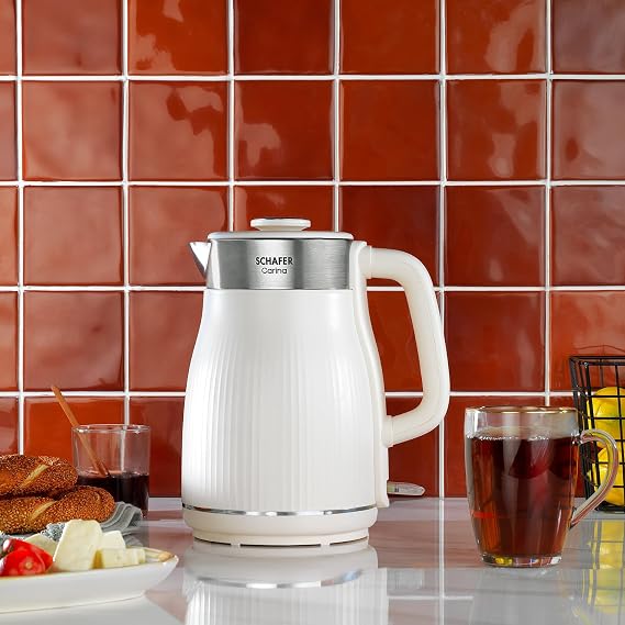 Schafer Carina Stainless Steel Handheld Fireproof Body Kettle-Cream