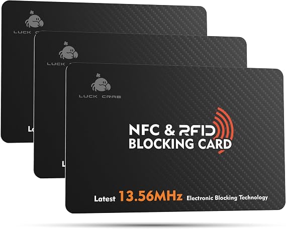 RFID Blocking Cards 3 Pack Slim SafeCard NFC Wallet Protector for Contactless Credit/Debit Cards & Passports Anti-Theft RFID Shield for Identity & Data Protection