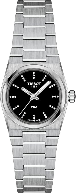 Tissot PRX, Swiss Quartz, 25mm, Black Dial with Diamonds, Women's Watch