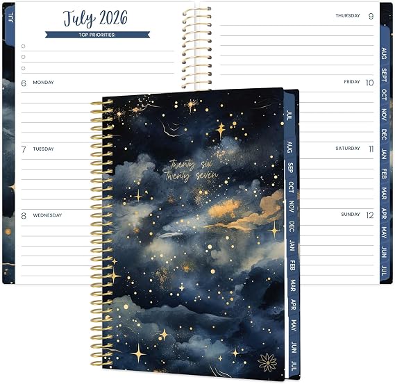 bloom daily planners 2026-2027 Academic Year Pocket Planner (July 2026 - July 2027) 13 Months - SMALL 4 x 6 Weekly Monthly Agenda Organizer & Calendar Book - Midnight Sky