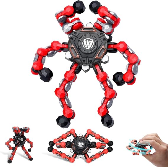 NEW Transformable Fidget Spinner Toy, Funny DIY Fingertip Spin Top Toys, Hand Finger Spinner Creative Fingertip Mechanical Gyro for Kids Adults, All Ages Sensory Fidget Toys