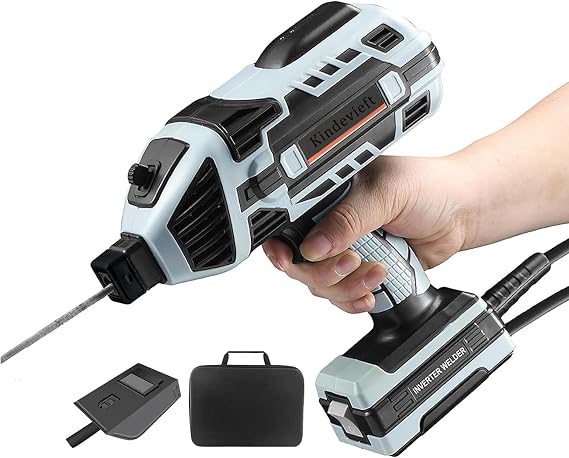 Welding Machine Handheld, 20-120A Portable Stick Welder, IGBT Hand Held Welder Machine, Anti-Stick ARC Welder Machine with Hot Start Arc Force, 5 Variable Current Adjustment,Grey