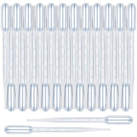 Teenitor 3ML Pipettes Plastic Eye Droppers, 25PCS Plastic Transfer Pipettes for Essential Oils, Dropping Pipettes 3Ml Plastic Dropper Transfer of Liquids