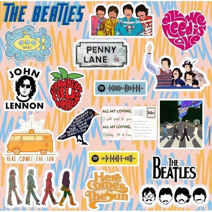 The Beatles Sticker Seti | Laptop Notebook Telefon Etiket Journal